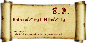 Babcsányi Mihály névjegykártya